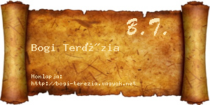 Bogi Terézia névjegykártya